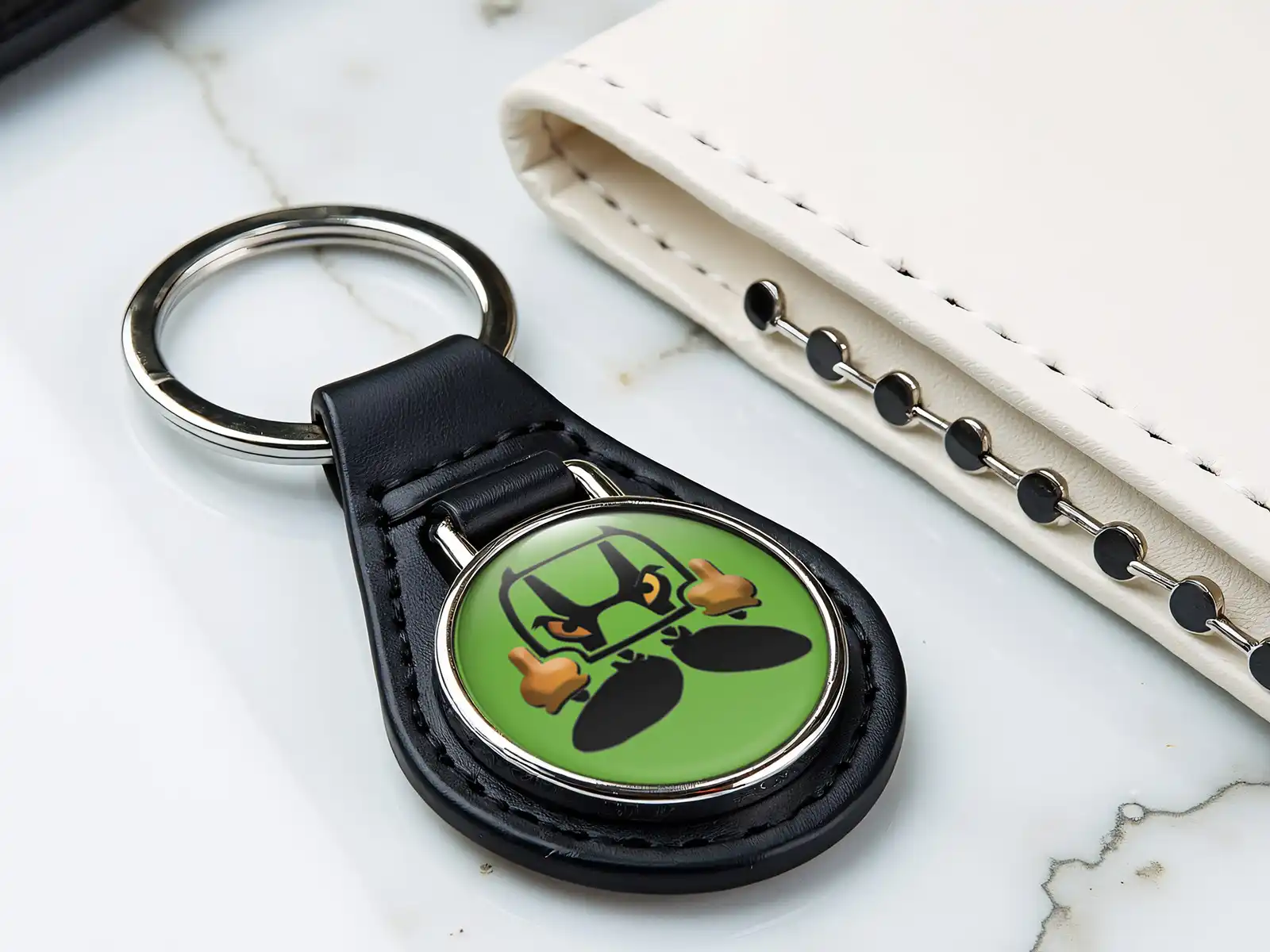 Custom Leather Keyring Made To Order Special Style